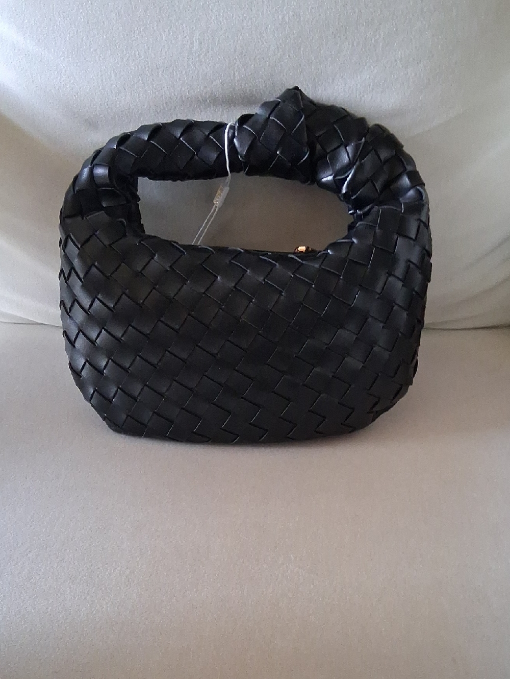 Urban Expressions Black Woven Mini Hobo Bag